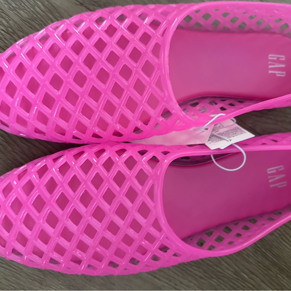 GAP Women's Bright Pink Mesh Flats - Picture 4 of 5